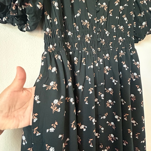 Madewell Black Floral Mini Dress - Picture 10 of 11